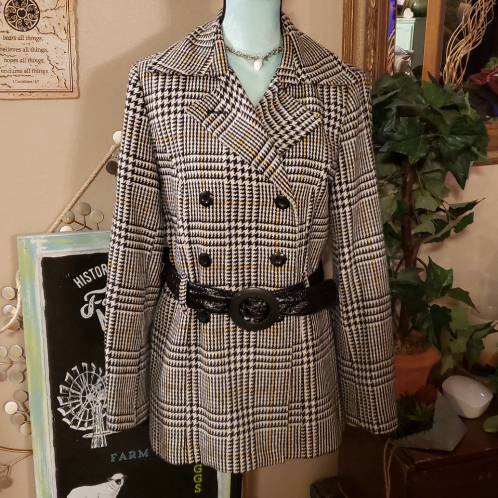 Black & White Alyx Coat with Belt Size 10